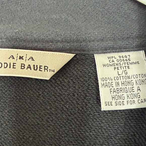 Eddie Bauer 100% Cotton Black Cropped Jacket - Picture 4 of 5